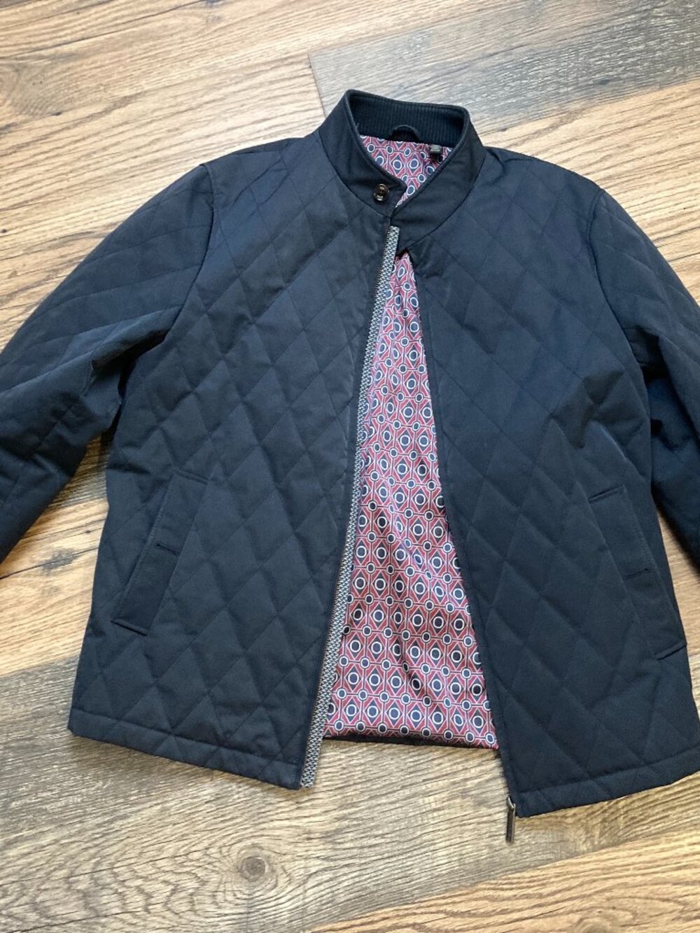 TED BAKER Navy Blue Waymoth Quilted Jacket 4